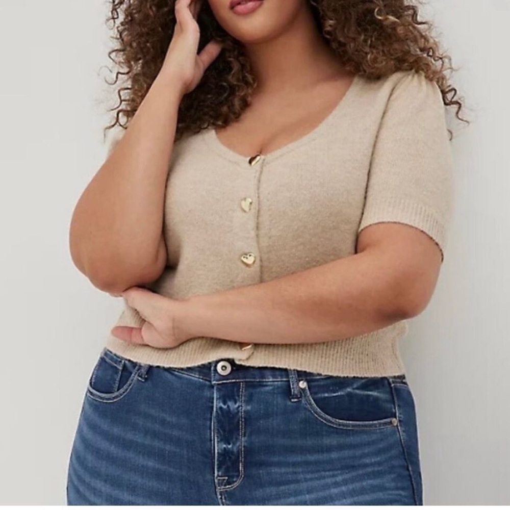 Torrid Vegan Cashmere Crop Cardigan Sweater